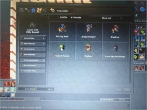 EK LVL 437 SKILLS 104/99 ML 11 NA BARRA - Tibia