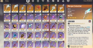 AR 60 - 33 chars T5 e 8 armas T5 - Genshin Impact