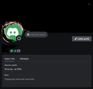 conta discord criada em 15/12/2016 - Redes Sociais