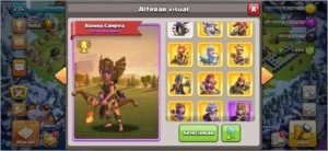 Clash of Clans Cv14 semi full com várias skins de heróis