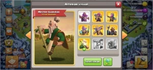 Clash of Clans Cv14 semi full com várias skins de heróis