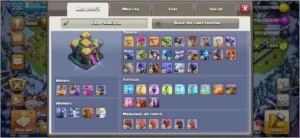 Clash of Clans Cv14 semi full com várias skins de heróis