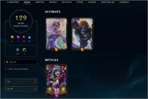 CONTA LOL - 129 SKINS - LEVEL.238 - League of Legends