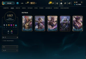 Prata 4 com TODOS os Champs e 197 Skins ( Nivel 1077 ) - League of Legends LOL