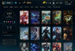 Prata 4 com TODOS os Champs e 197 Skins ( Nivel 1077 ) - League of Legends LOL