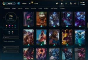 Conta ouro 2 com 131 champs e 94 skins - League of Legends LOL