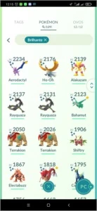 Conta pokémon nível 42