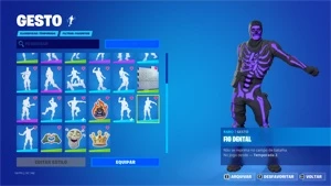 Conta com Skull Roxo / Cavaleiro Negro - Fortnite