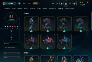 Diamante 4 com TODOS os Champs e 99 Skins ( SUP / ADC ) - League of Legends LOL