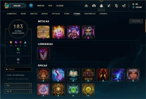 Conta ouro 4 com 132 Champs e 109 Skins + 400k de Vayne - League of Legends LOL