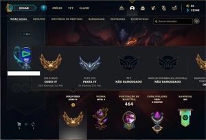 Conta ouro 4 com 132 Champs e 109 Skins + 400k de Vayne - League of Legends LOL