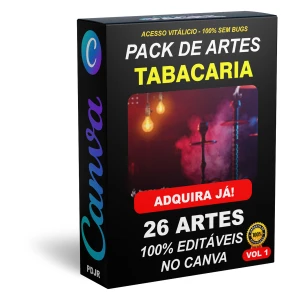 Pack Canva Tabacaria - 26 Artes Editáveis