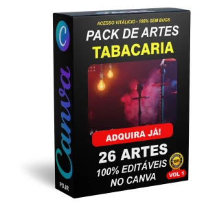 Pack Canva Tabacaria - 26 Artes Editáveis - Serviços Digitais