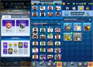 CLASH ROYALE NÍVEL 13 COM 42 CARTAS FULL 600K OURO 33 EMOTES