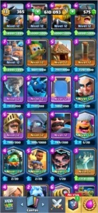 CLASH ROYALE NÍVEL 13 COM 42 CARTAS FULL 600K OURO 33 EMOTES
