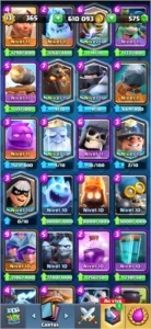 CLASH ROYALE NÍVEL 13 COM 42 CARTAS FULL 600K OURO 33 EMOTES