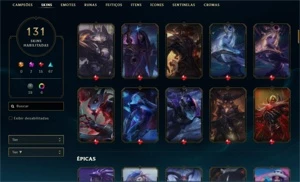 Conta LoL Unranked 130 + skins - League of Legends