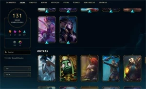 Conta LoL Unranked 130 + skins - League of Legends