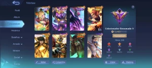 Conta com mais de 200 skins colecionar renomado IV - Mobile Legends