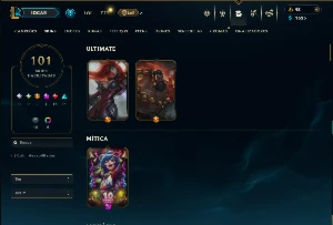 Unranked com 80 Champs e 101 Skins ( MAIN SUP ) - League of Legends LOL