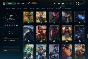 Unranked com 80 Champs e 101 Skins ( MAIN SUP ) - League of Legends LOL