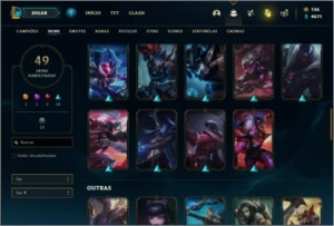 Conta unranked com Rammus rei e Kayle juiza - League of Legends LOL