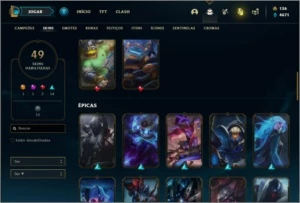 Conta unranked com Rammus rei e Kayle juiza - League of Legends LOL