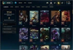Conta unranked com Rammus rei e Kayle juiza - League of Legends LOL