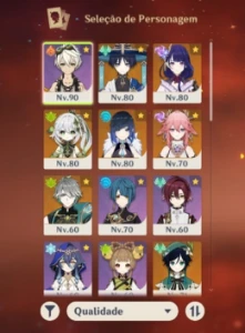 Conta Genshin Ar 55 +9 5* Estrelas (Nahida, Raiden, Etc) - Genshin Impact