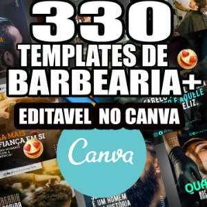 Pack Templates Barbearia Editavel no Canva - Others