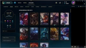 Conta Diamante 4 - Todos os campeões - 117 skins - 14k ip - League of Legends LOL