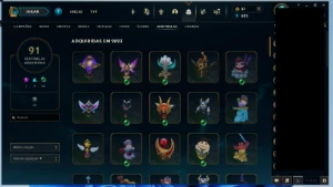 Conta LOL Diamante 2 SOLOQ Diamante3 Flex lv810 1547 skins - League of Legends