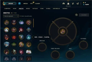 Conta Diamante 2 com 35 Champs e 8 Skins + 18 Fragmentos - League of Legends LOL