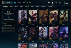 Conta Diamante 2 com 35 Champs e 8 Skins + 18 Fragmentos - League of Legends LOL