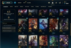 Conta Diamante 2 com 35 Champs e 8 Skins + 18 Fragmentos - League of Legends LOL