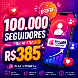 100.000 Seguidores Para O Instagram (Promoção) - Redes Sociais
