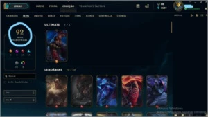 CONTA LEAGUE OF LEGENDS GOLD 4 92 SKINS LEVEL 251 LOL