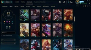 CONTA LEAGUE OF LEGENDS GOLD 4 92 SKINS LEVEL 251 LOL
