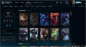 CONTA LEAGUE OF LEGENDS GOLD 4 92 SKINS LEVEL 251 LOL