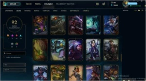 CONTA LEAGUE OF LEGENDS GOLD 4 92 SKINS LEVEL 251 LOL