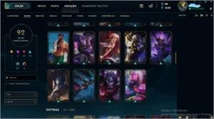 CONTA LEAGUE OF LEGENDS GOLD 4 92 SKINS LEVEL 251 LOL