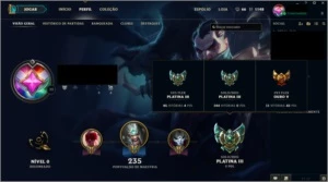 Conta League of Legends PLATINA III LOL