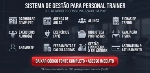 Sistema Completo Para Gestão De Personal Trainer - Sites, Lojas e Sistemas Prontos Sites e Scripts