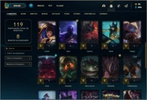 Conta prata 3 com 7 skins e 33 champs - League of Legends LOL