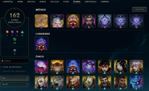 Conta LoL Esmeralda I 53 skins - League of Legends