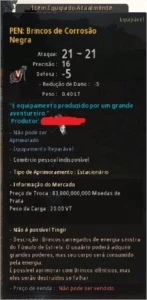 Vendo corrosão PEN (V) - Black Desert