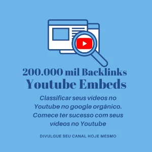 200.000 mil Backlinks Youtube Embeds Google - Outros