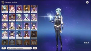 EULA + ZHONGLI + MONA  (Yanfei, Rosaria e mais) - Genshin Impact