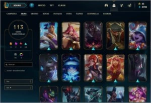 Conta League of Legends Nível 147 com 86 skins(2 Míticas) LOL