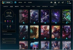 Conta League of Legends Nível 147 com 86 skins(2 Míticas) LOL